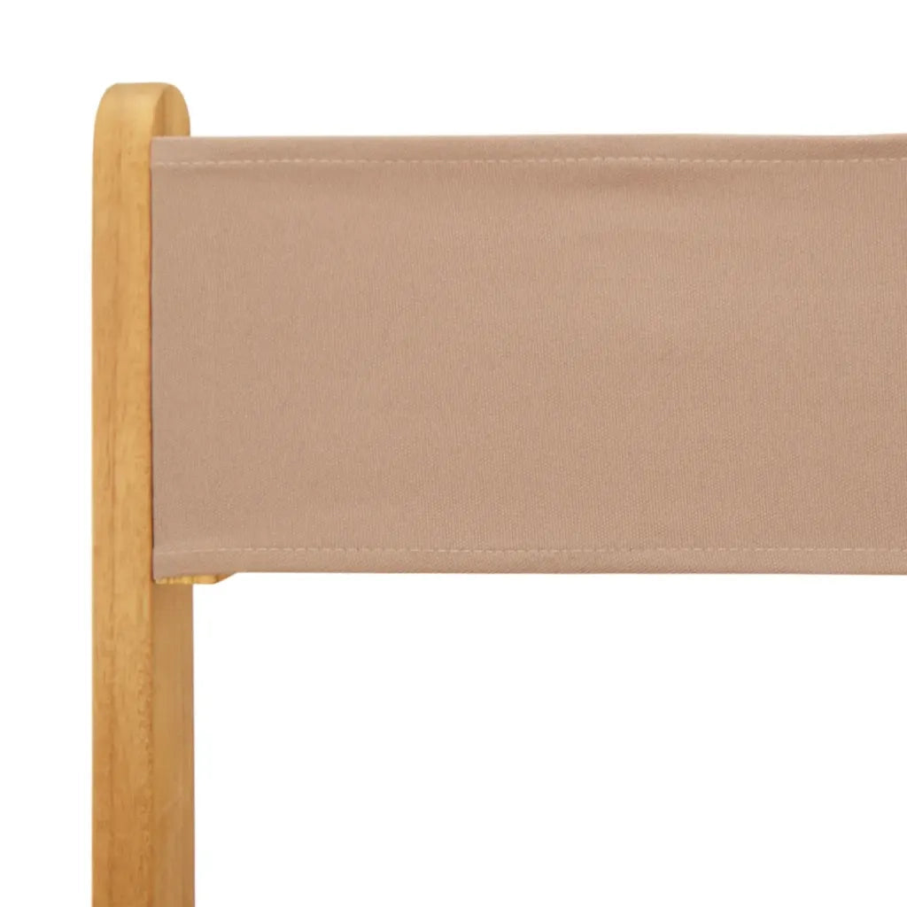 Set da Pranzo da Giardino 5 pz Tortora Tessuto e Legno Massello