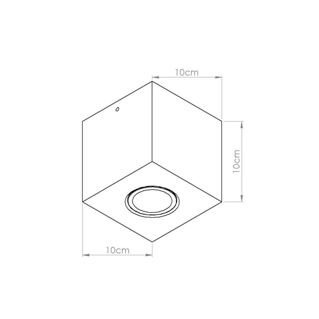 Spot soffitto industriale quadrato cemento beige GU10 TETRIS