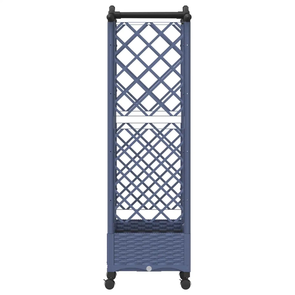Letto Rialzato con Griglia e Tetto Grigio 124 x 40 x 129 cm PP 3423019