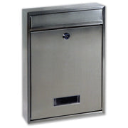 Alubox 49159 LIFTER Quadra Cassetta Postale in Lamiera Acciaio Zincata e Verniciata Formato Rivista con Cilindro di Sicurezza colore Grigio Ghisa