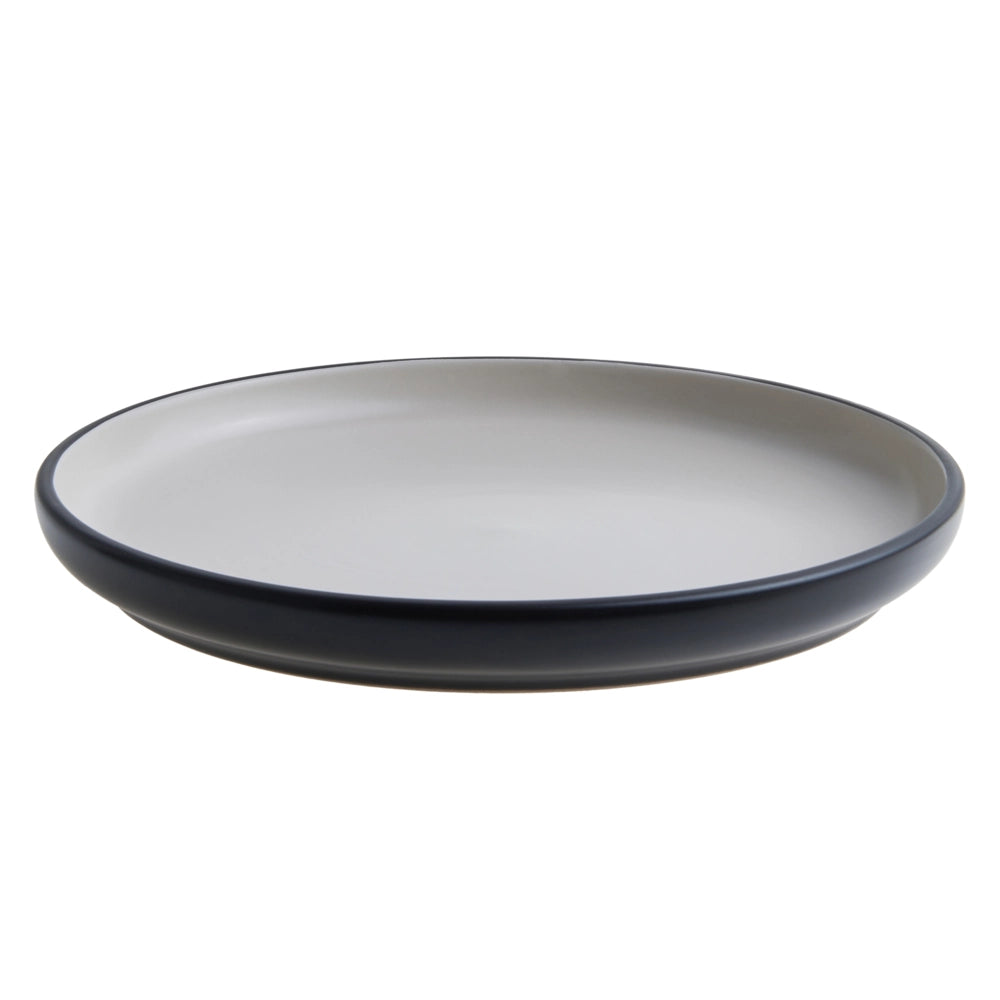 Servizio da tavola 16 pezzi in gres beige e blu elegante per cucina e sala da pranzo con finitura smaltata colorata per 4 persone