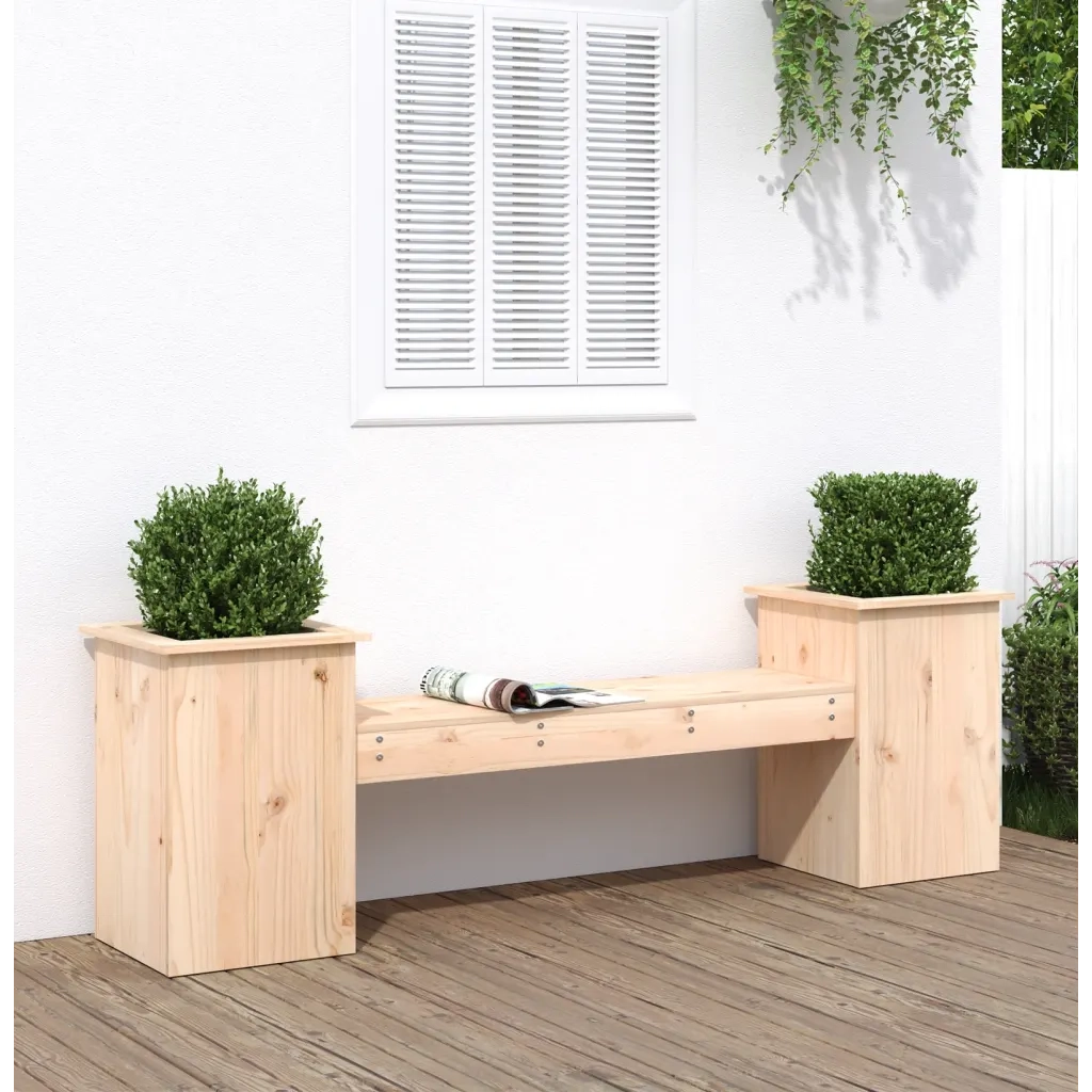 Panchina con Fioriera 184,5x39,5x56,5 cm Legno Massello di Pinocod mxl 128283