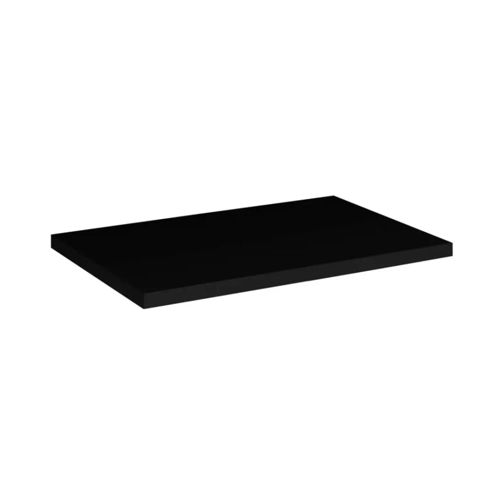 Set da bagno sospeso VANO finitura quercia e nero 60cm: mobile sottolavabo con cassetti + piano per lavabo