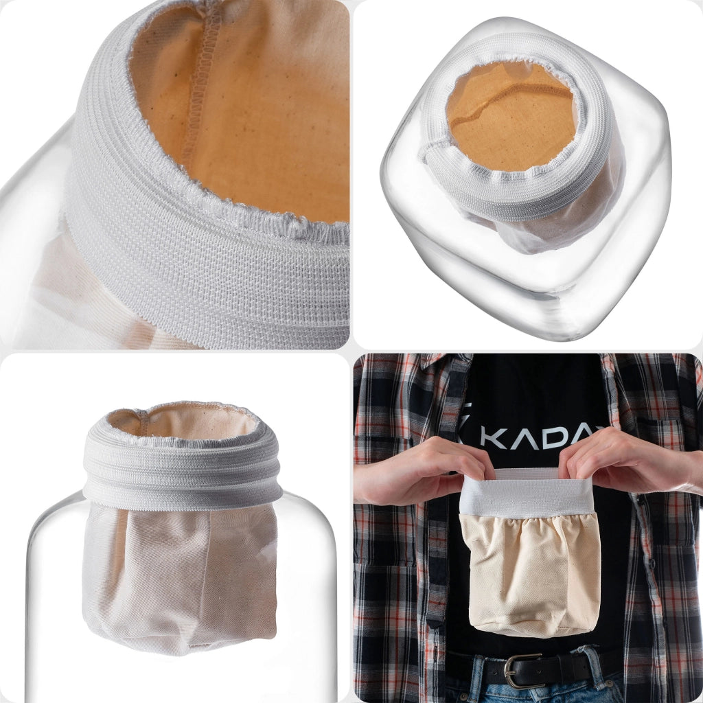 Sacchetto filtro per vino KADAX con elastico, riutilizzabile, 1 litro