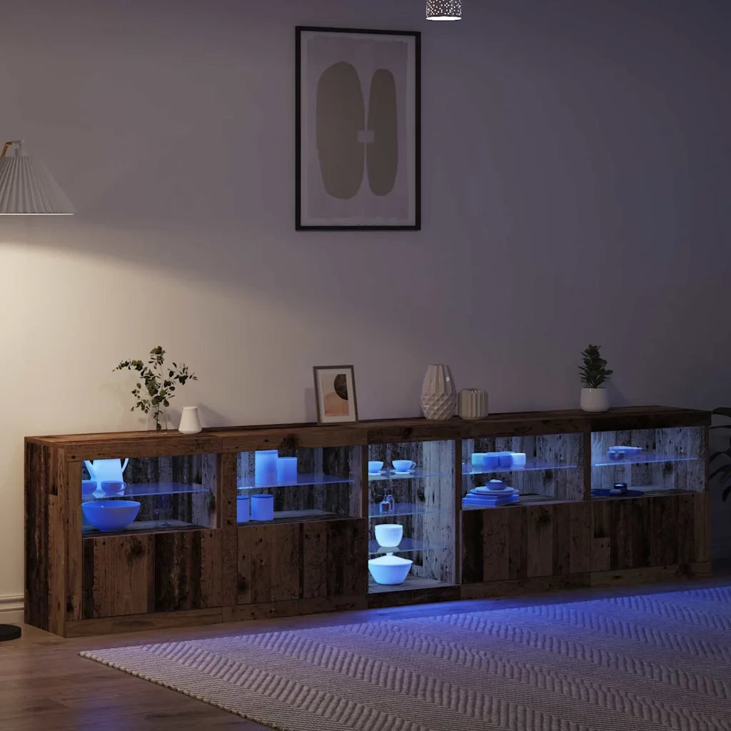 Madia LED Legno vecchio 283 x 37 x 67 cm Legno multistrato 3333114