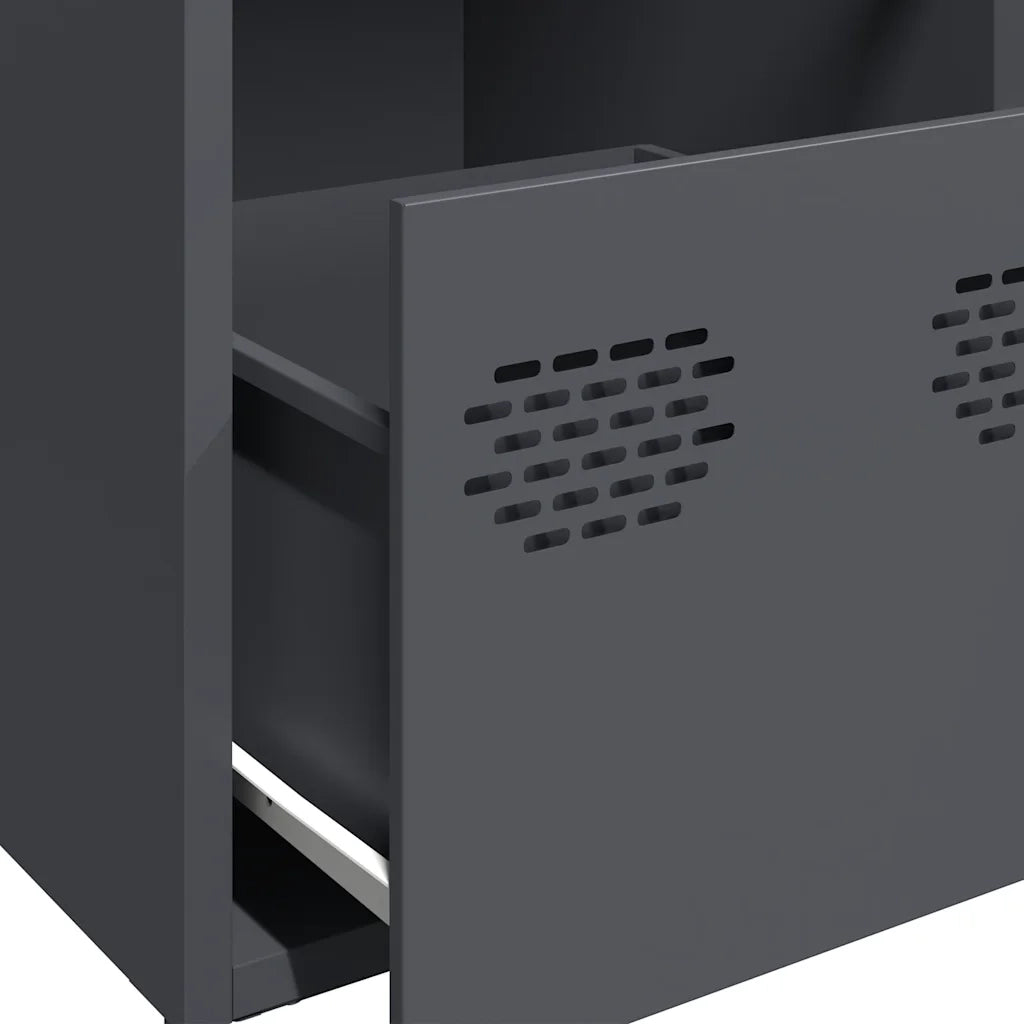 Credenza Antracite 68x39x73,5 cm in Acciaio Laminato a Freddo 851258