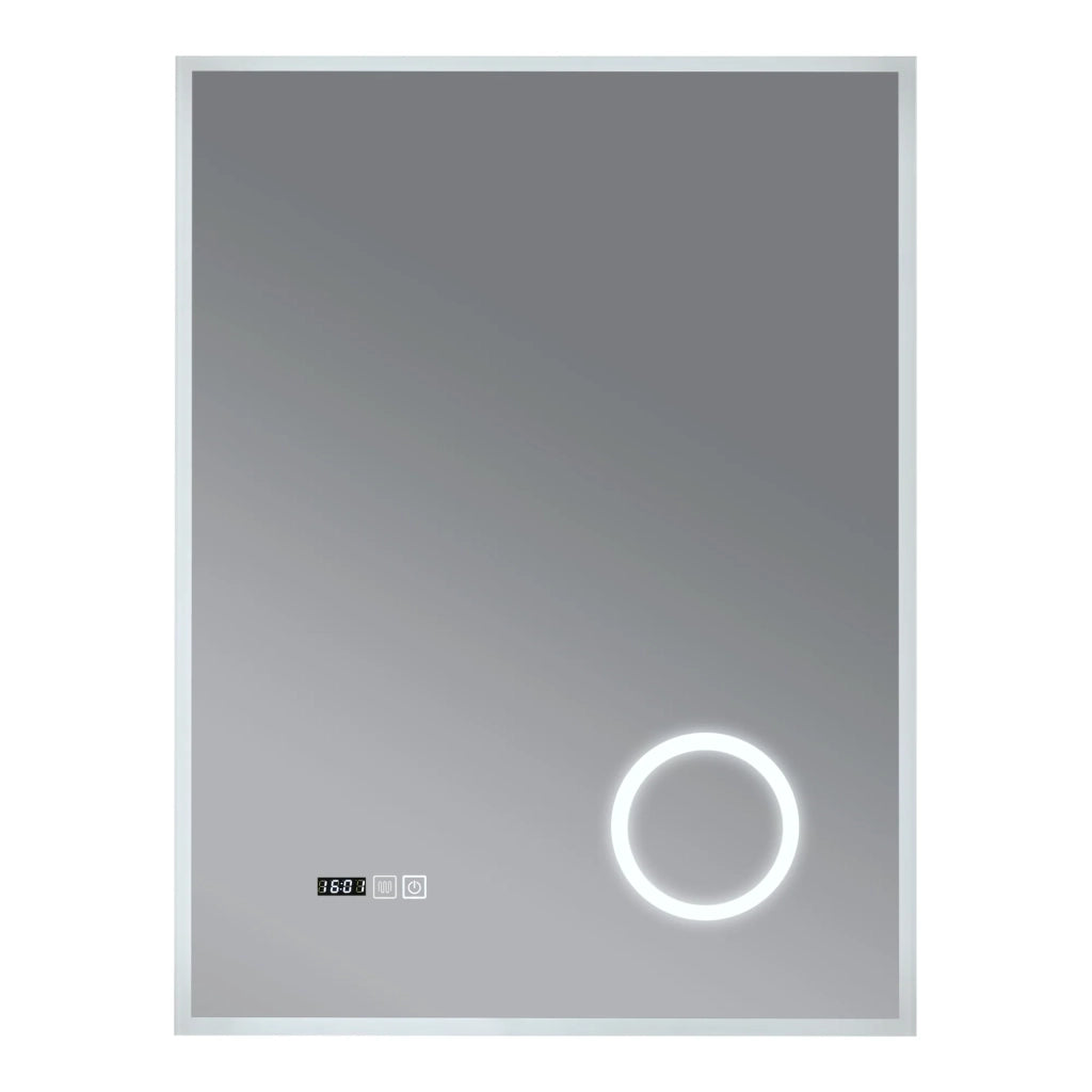 Specchio decorativo moderno a LED per il bagno 70 x 50 cm bianco 03_0010159