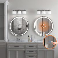 Specchio Led 80cm Mmj Brush Silver