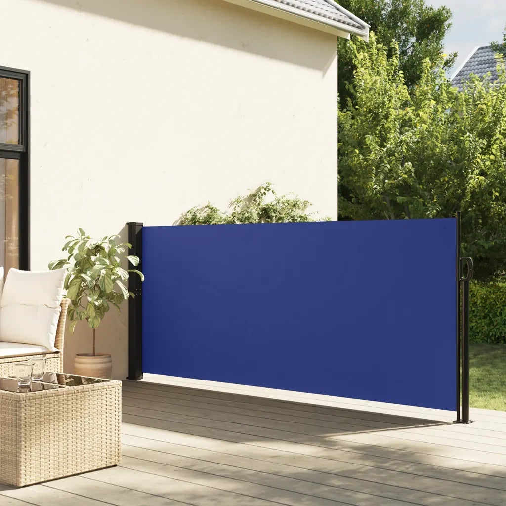 Tenda da Sole Laterale Retrattile Blu 140x500 cm 4004416