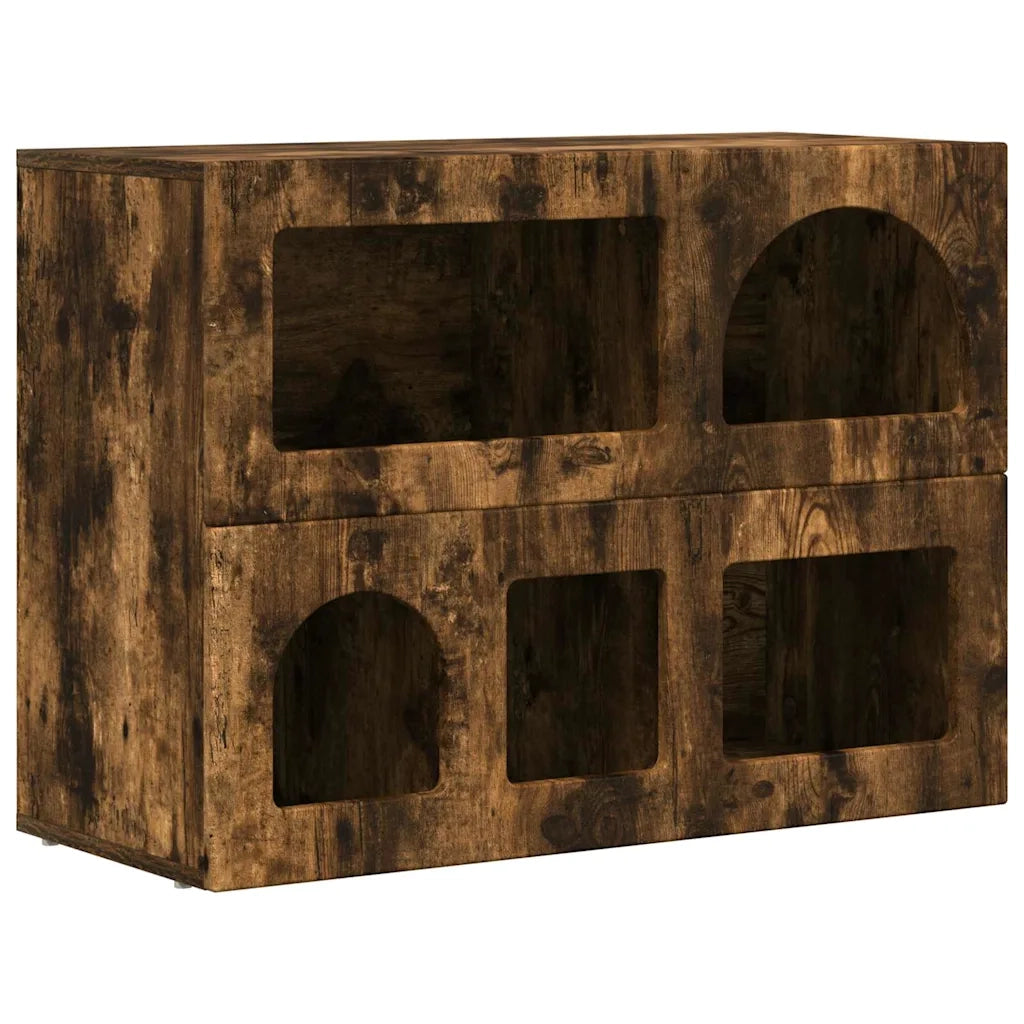 Credenza Rovere fumé 80.5 x 35 x 59 cm Legno multistrato 891329