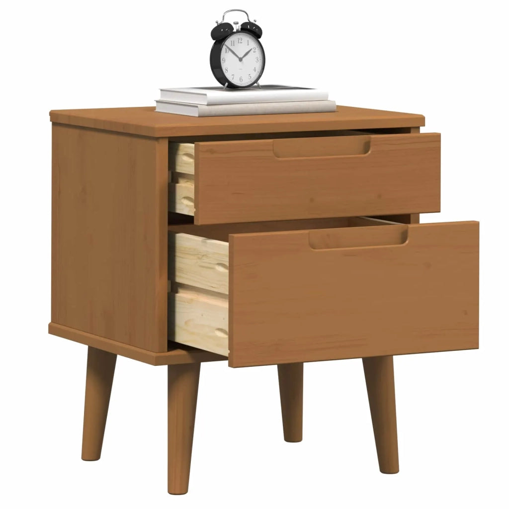 Comodino | Armadio da Notte | Mobiletto da notte con cassetto Caramello 40 x 35 x 48 cm