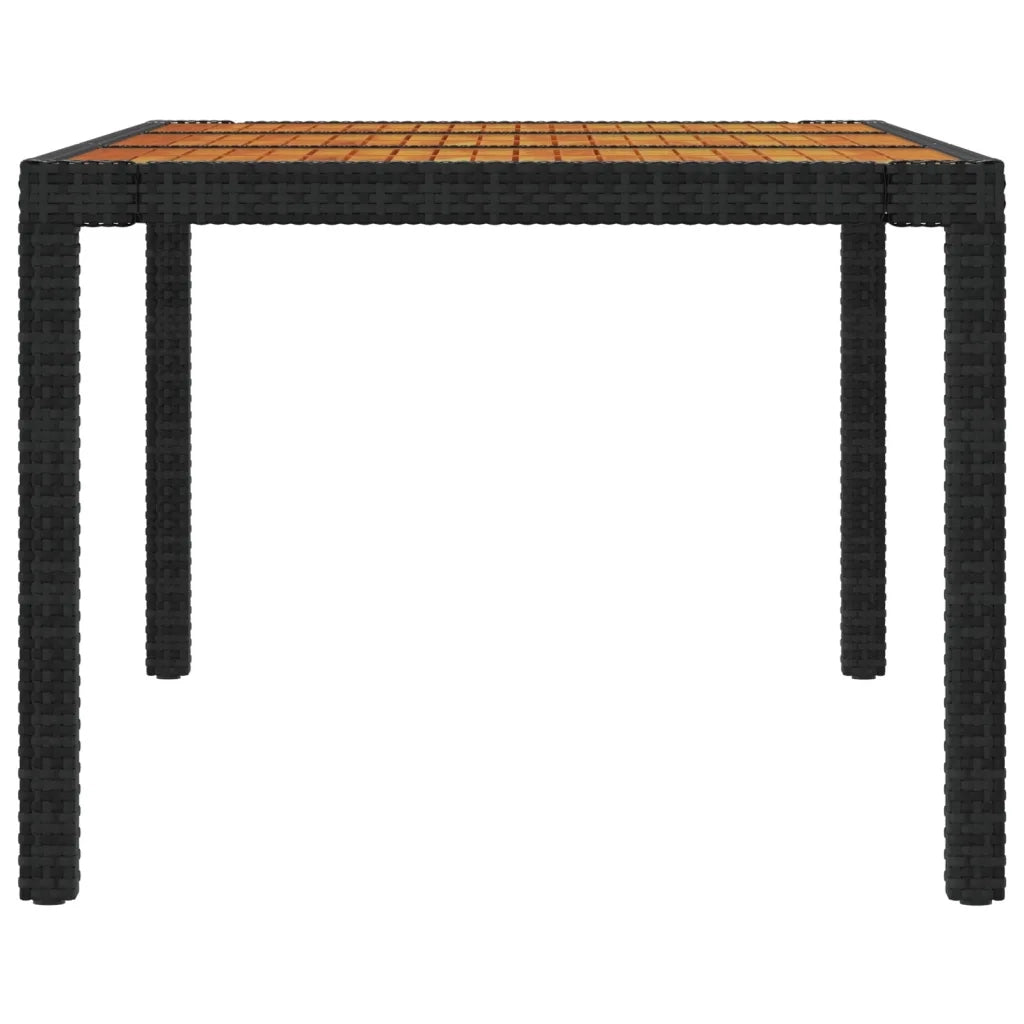 Set da Pranzo da Giardino 9 pz con Cuscini in Polyrattan Nero 3094838