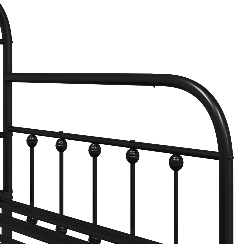 Struttura letto giorno  con letto estraibile, nera, 107x203 cm, in acciaio