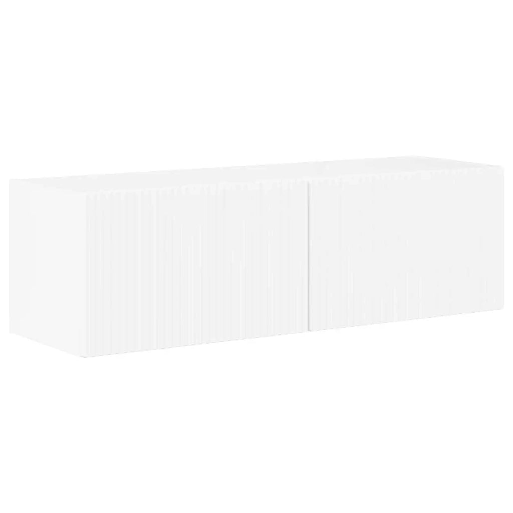 Set di Mobiletto da TV a Parete 6 pcs Bianco Lucido