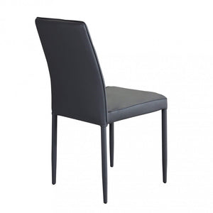 Sedia Blossom 41x50x91 h cm in Similpelle Grigio scuro