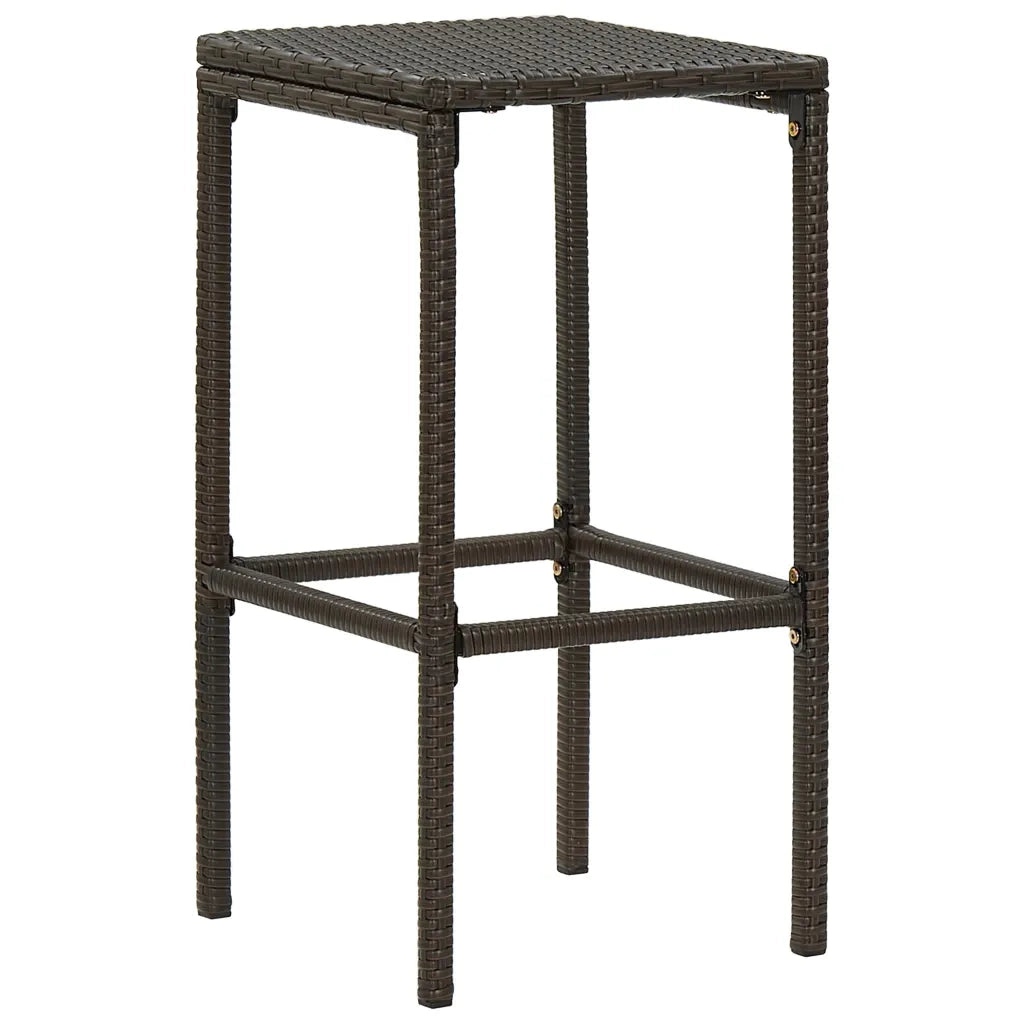 Set Bar da Giardino 3 pz con Cuscini Marrone 3067946