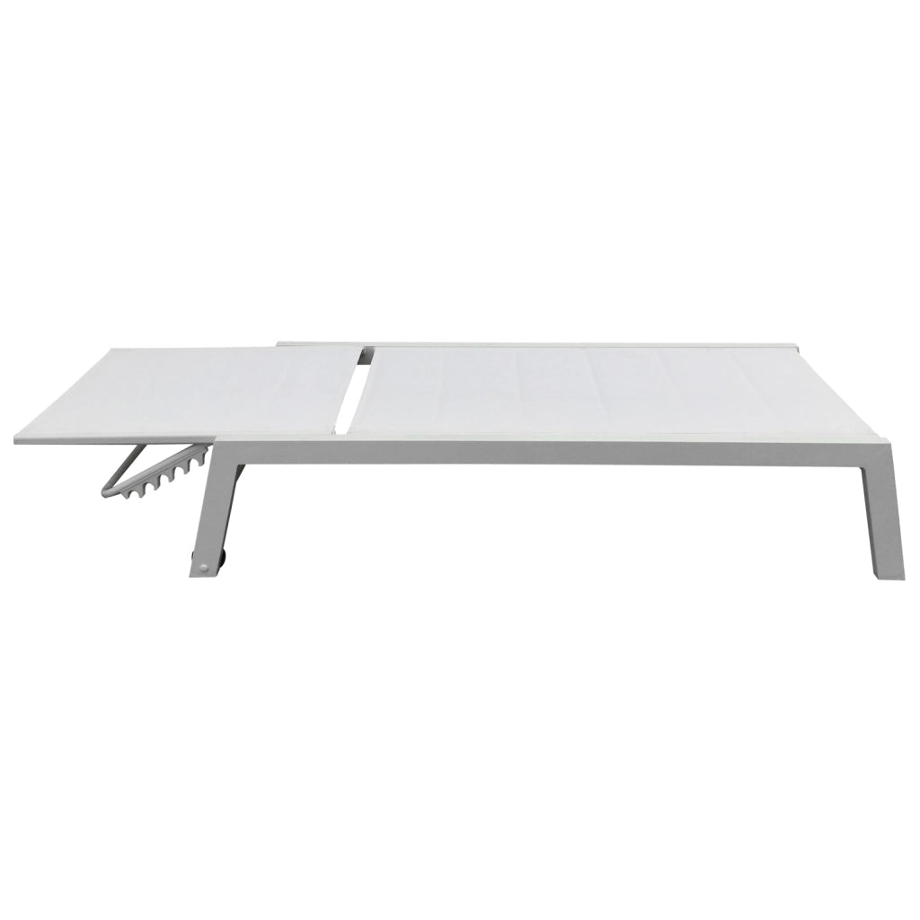 Set di 2 lettini BARBADOS in textilene bianco - alluminio bianco