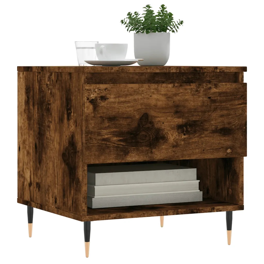 2 pz Tavolini salotto | Tavolino da caff¨¨ | Tavolino da Soggiorno Rovere Fumo 50x46x50 cm Legno Multistrato