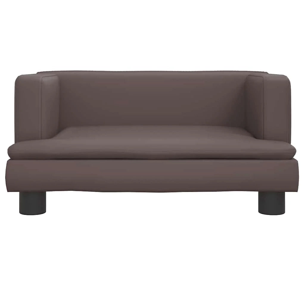 Divano letto per cani comodo 60 x 40 x 30 cm in similpelle marrone 02_0042721