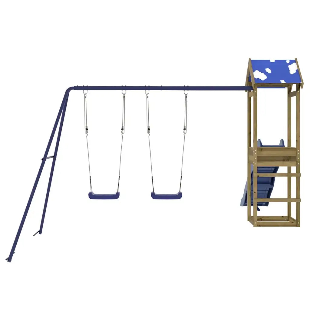 Set da Gioco da Esterno in Legno di Pino Impregnato