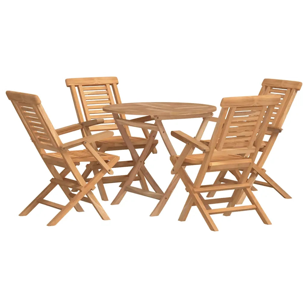Set da Pranzo per Giardino 5 pz in Legno Massello di Teakcod mxl 124199