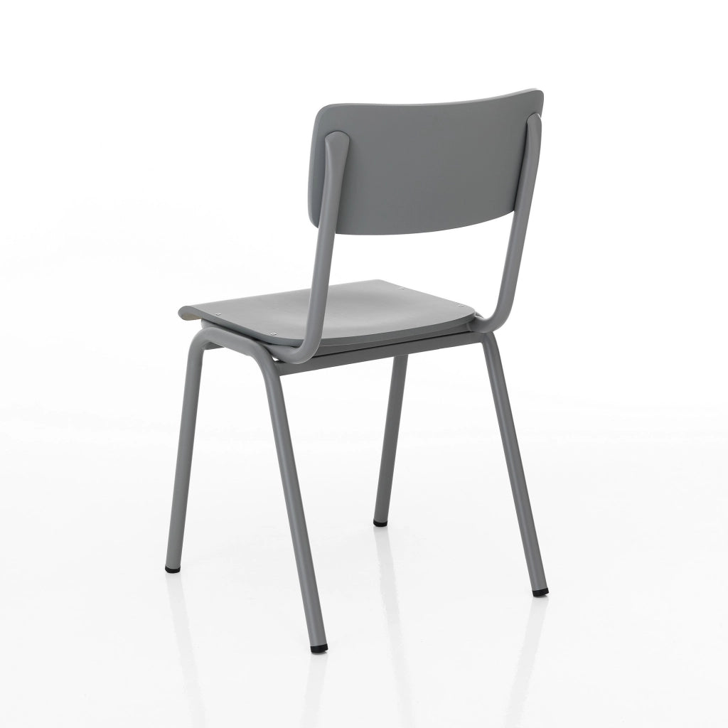 Set 4 sedie in multistrato grigie cm. H.80 x L.44 x P.57