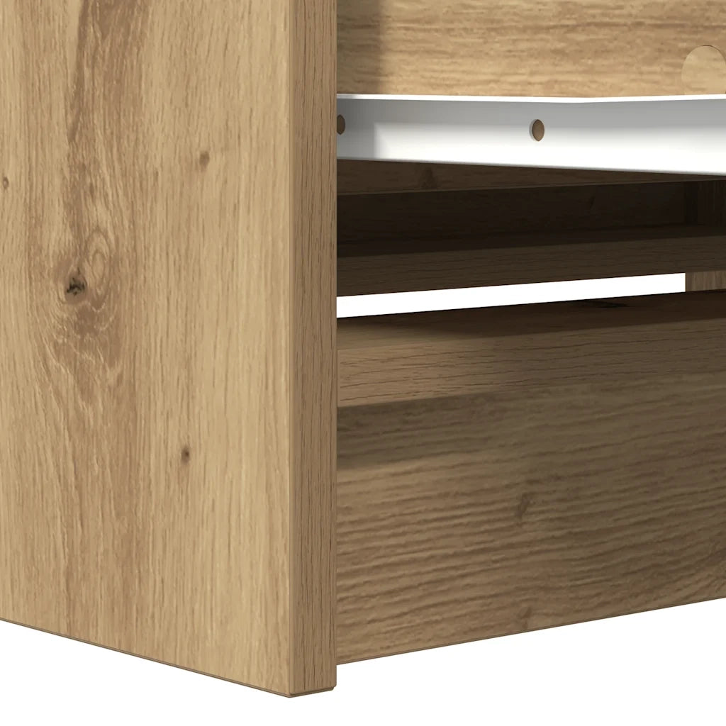 Mobile TV Rovere Artigianale 80x35x54 cm in Legno Multistrato 861795