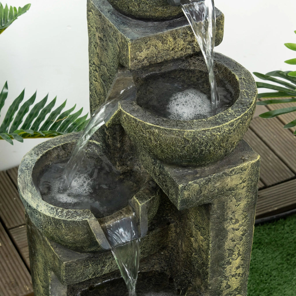Fontana da giardino ¨C zephmum ¨C Grigio 25x24x60 cm