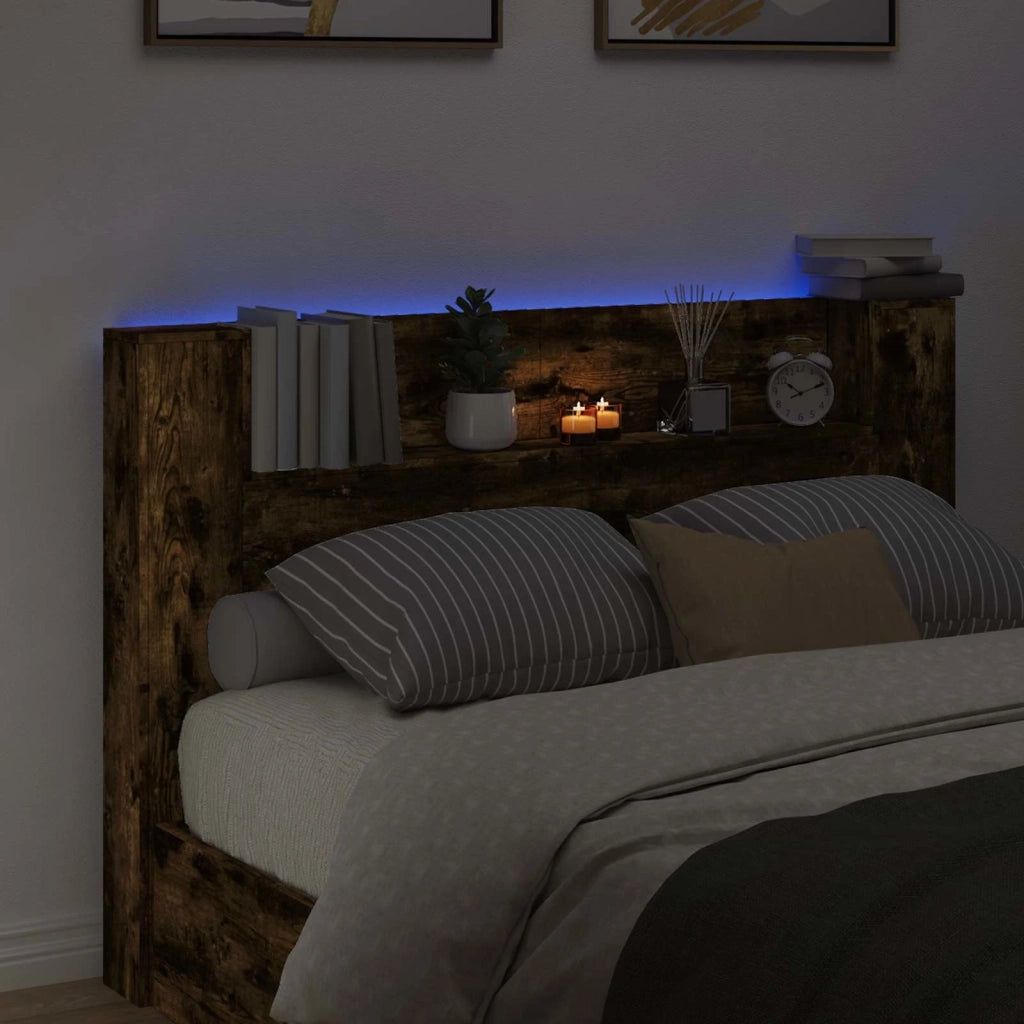 Testiera Letto Rovere Fumo Legno ingegnerizzato
