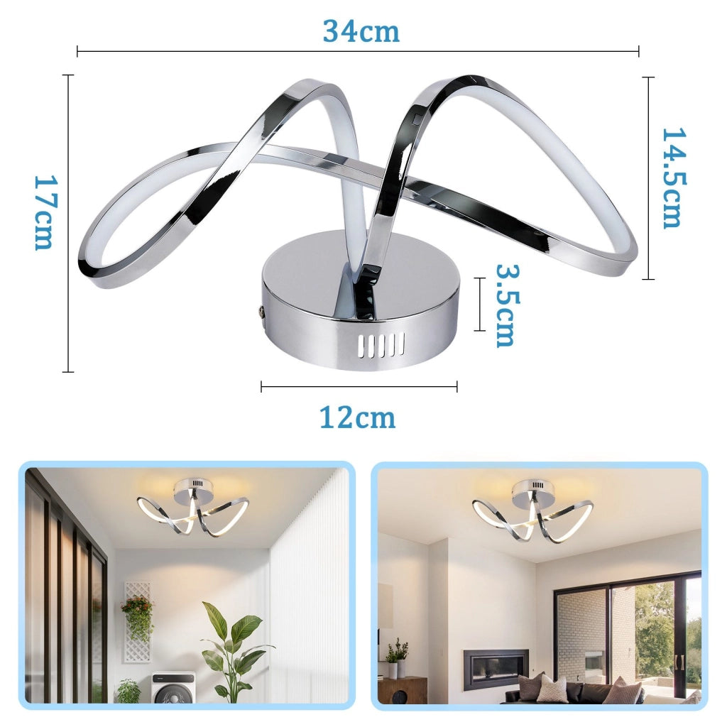 ZMH Lampada da soffitto LED 12W 3000K per soggiorno camera letto corridoio cucina