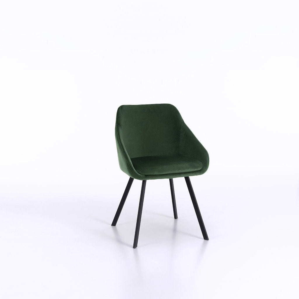 Set 2 Sedie 51x44x77 cm in Similpelle Verde Petrolio