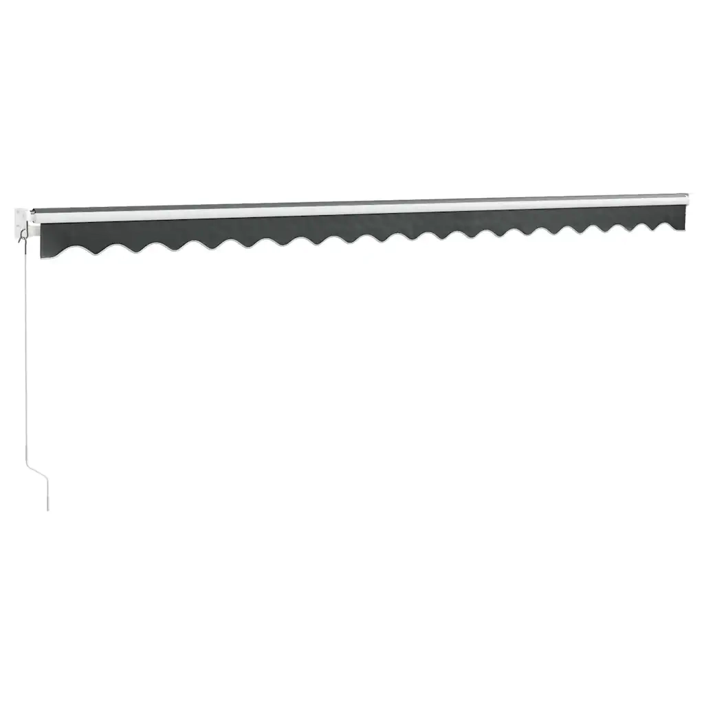 Tenda da Sole Retrattile Antracite 5x3 m in Tessuto e Alluminio 3154440