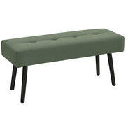 Panca imbottita con rivestimento in velluto a coste ¨C Xylo ¨C Verde 100x36x45 cm