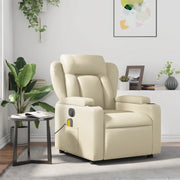 Poltrona da Massaggiante Reclinabile Crema Similpelle 372435