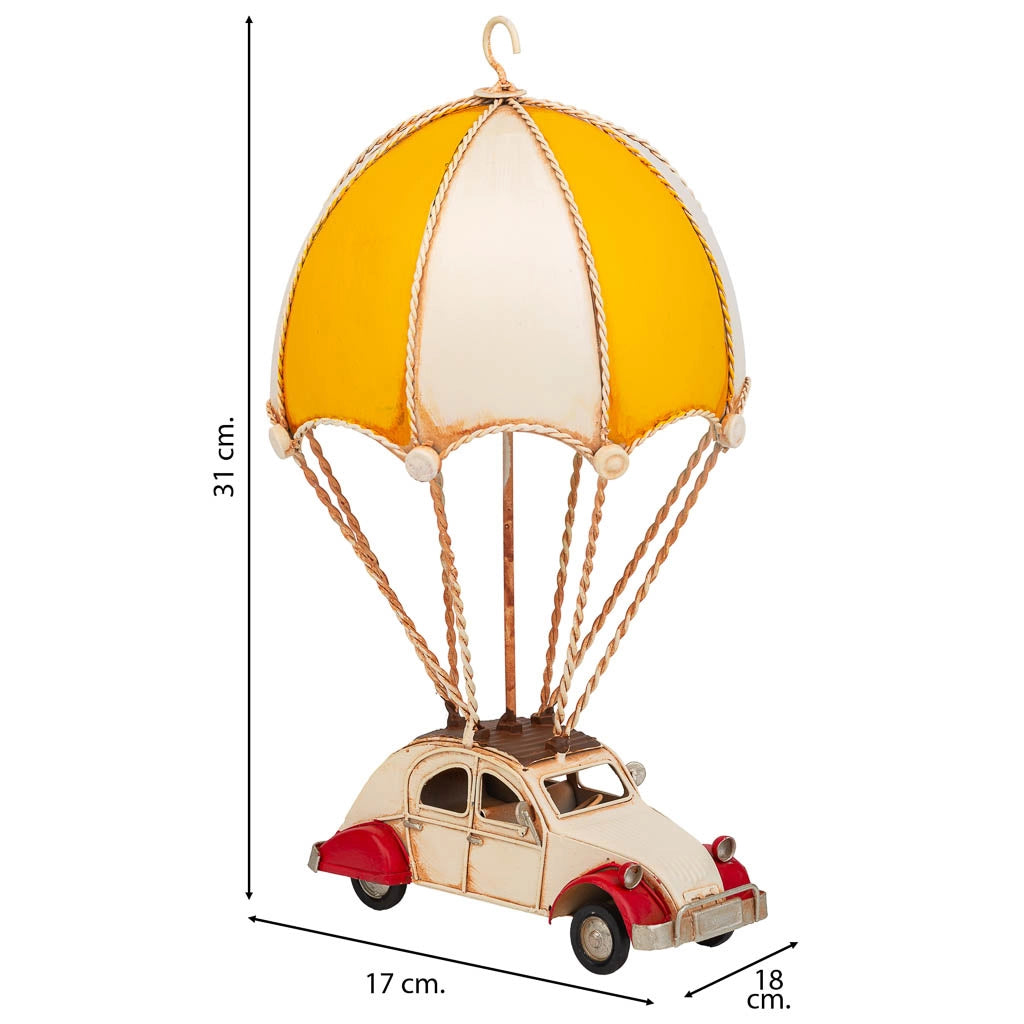Parapendio in metallo giallo 18x17x31h