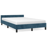 Letto matrimoniale | Letto per adulti | Giroletto senza Materasso Blu Scuro 120x200 cm in Velluto