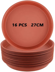 Pannelli per piante 16 pezzi - 27 CM ronde grandi in plastica - bacini per innaffiatura - per interni/esterni - duraturi e resistenti