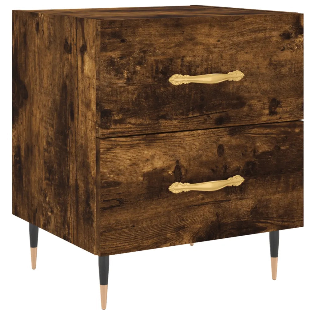 Comodino-Tavolino da notte Rovere Fumo 40x35x47,5 cm in Legno Multistrato 223911