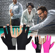 Manica da Biliardo Professionale per Mano Sinistra – Manica Aperta a Tre Dita con Lycra Antiscivolo