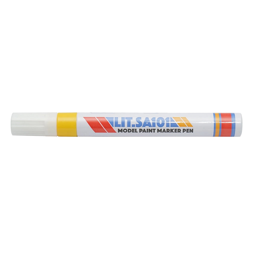 Marker per vernice gialla a base di olio, impermeabile, ad asciugatura rapida, confezione da 12 pezzi