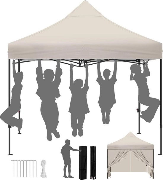 Pavilione da giardino ripiegabile - Ombrellone da esterno - Tenda pop-up - Protezione UV - 289 cm x 330 cm x 289 cm