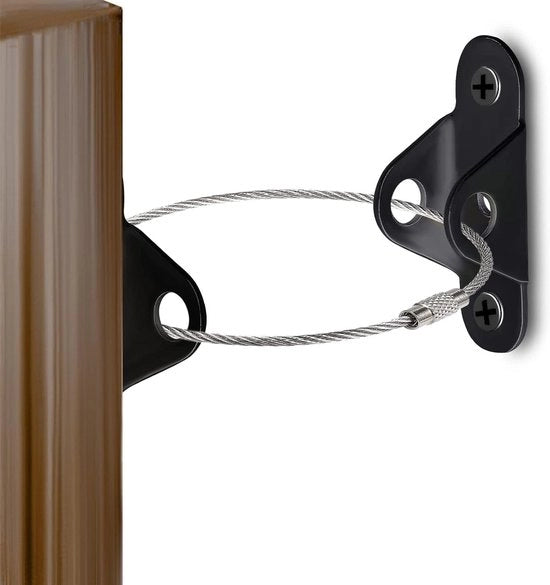 Sistema di protezione contro lo spostamento di 6 pezzi per armadi - Nero - Protezione per bambini