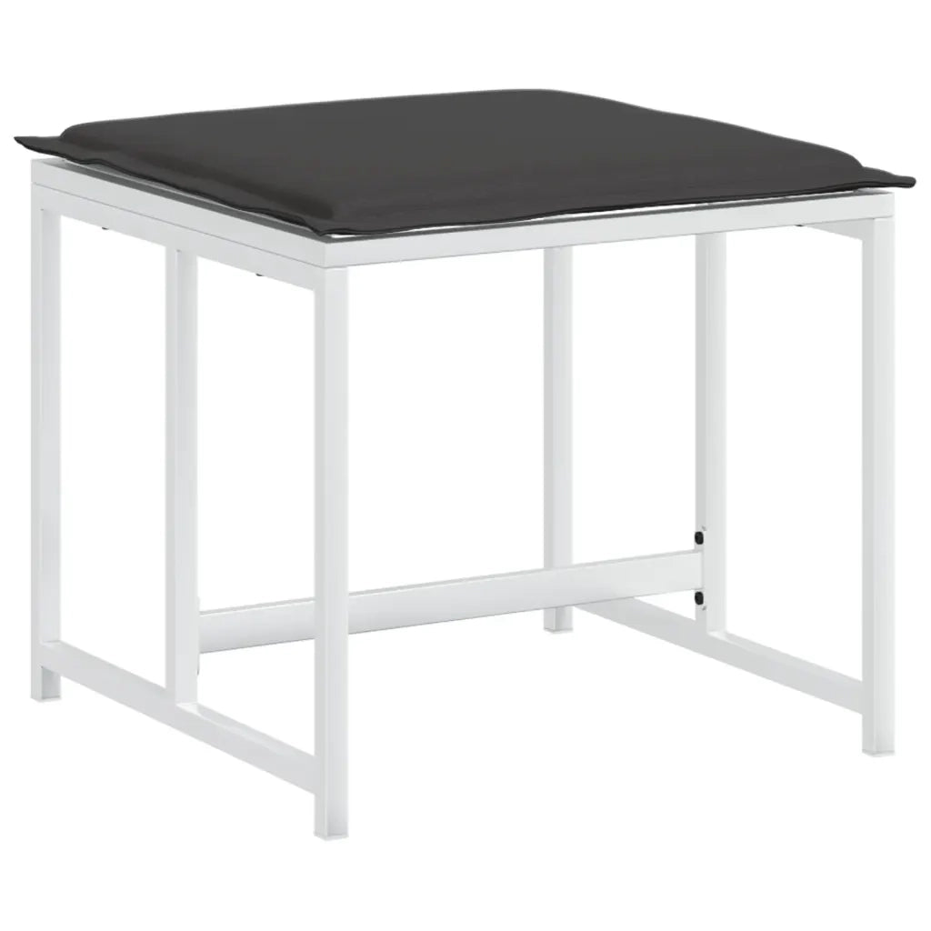 vidaXL Set da Pranzo da Giardino 15 pz con Cuscini Bianco in Textilene