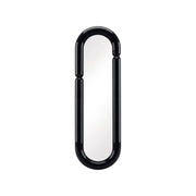 Specchio ovale finitura lucida, 160cm, nero