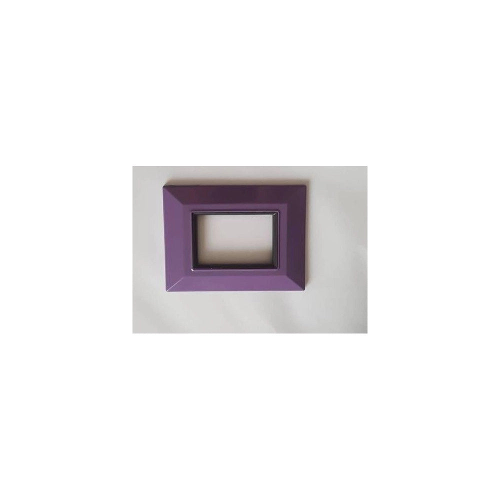 Trade Shop - Placca Placchetta Placchette Compatibili Per Serie Axolute Bticino Colorate Sq - Viola -4 Fori     -