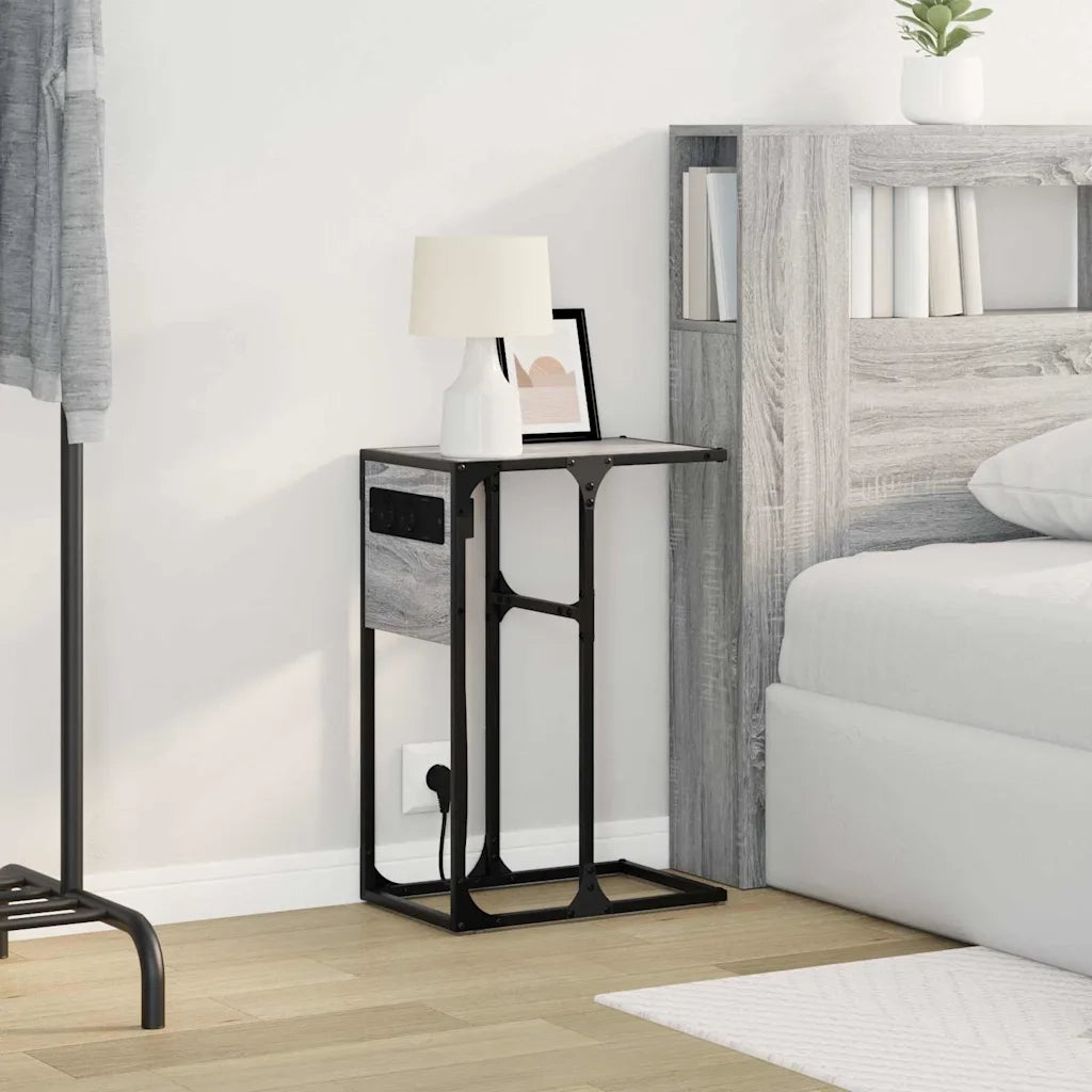 Comodino | Armadio da Notte | Mobiletto da notte Grigio Sonoma 41,5 x 26 x 60,5 cm