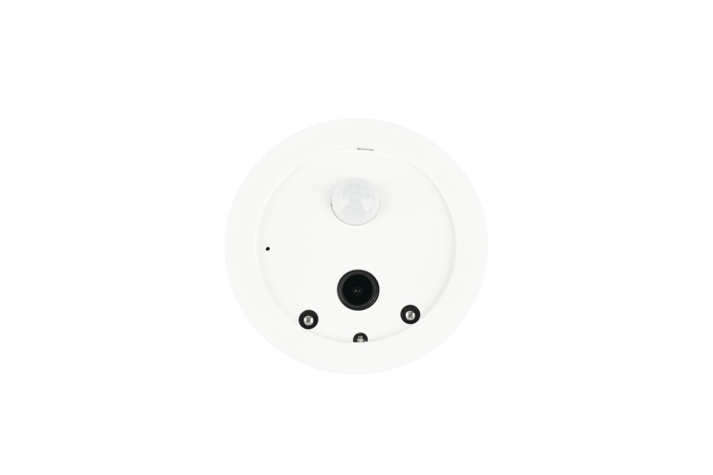 Plafoniera LED con videocamera integrata, plastica, bianco, D40 cm, Vedera