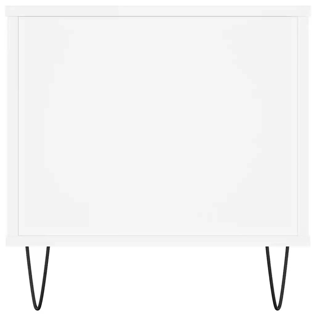 Tavolino da Salotto Bianco 90x44,5x45 cm in Legno Multistrato