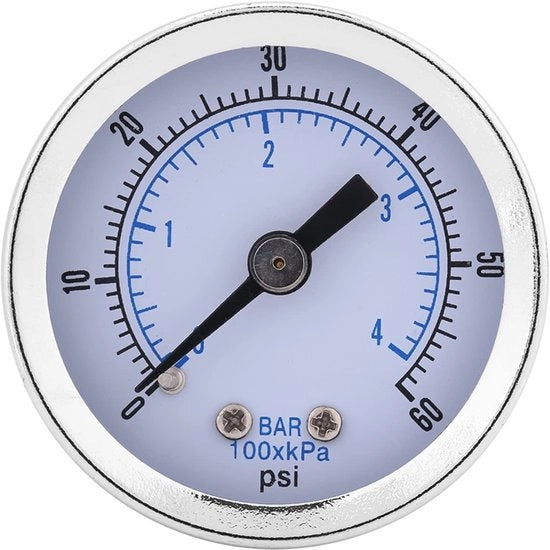 Manometro con diametro 40mm - Misura pressione 0-60psi/0-4bar