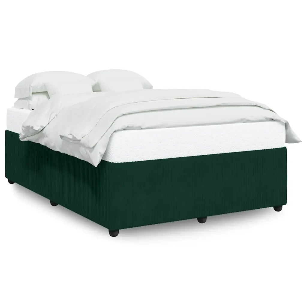 Giroletto senza Materasso Verde Scuro 140x200 cm in Velluto